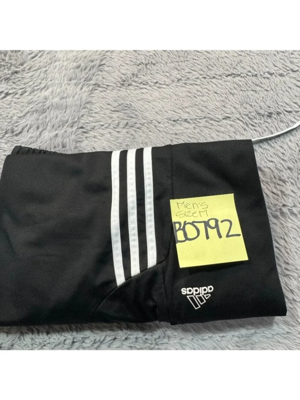 Adidas Pant Men's M Black Polyester Track Performance Workout Jogging Running